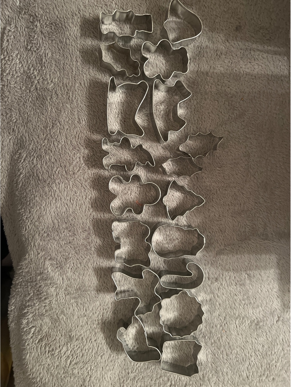 Set of 18 Metal Holiday-Themed Cookie Cutters